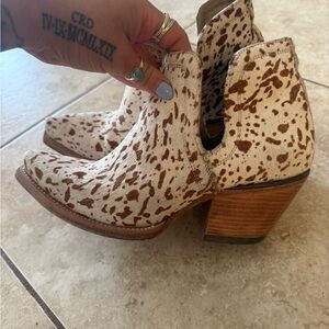 Ariat Cow Hide Ankle Booties